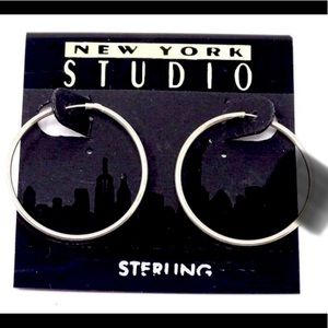 New York Studio Sterling Silver Hoop Earrings